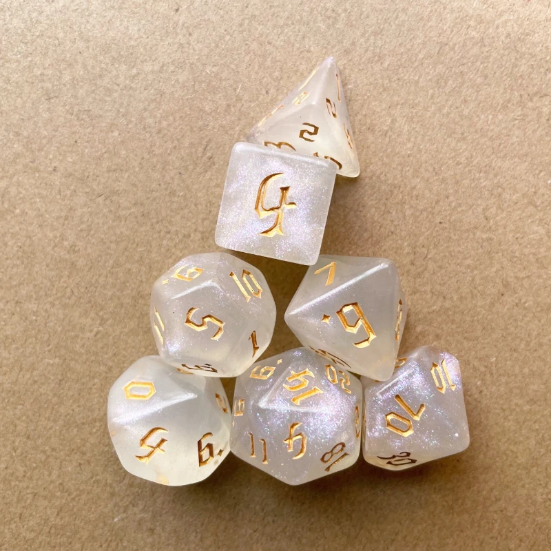 Board Game Font - 7-delige set nieuwe glitter gouden lettertype