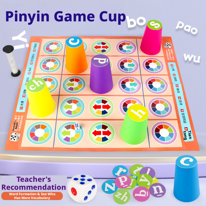 Board Game Heat - Hot Kids Chinees Pinyin Matchingspel Kleurenstapelspelletje