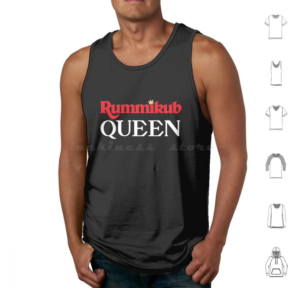Board Game Font - Koningin Koninklijk lettertype Tanktops Print Katoen