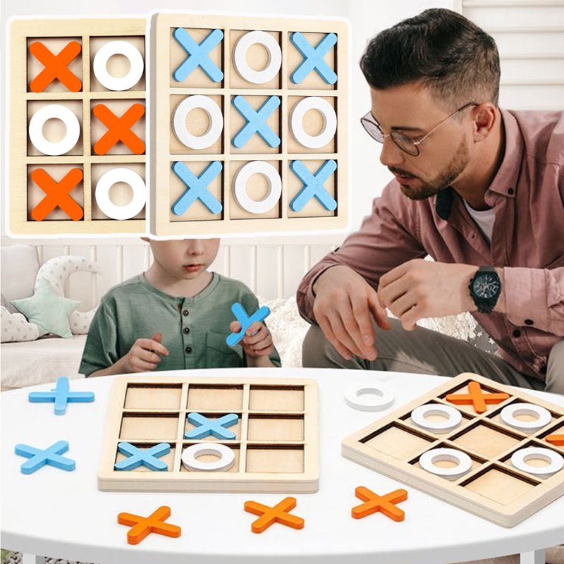 Board Game Fun - Houten Tic Tac Toe Bordspel Speelgoed
