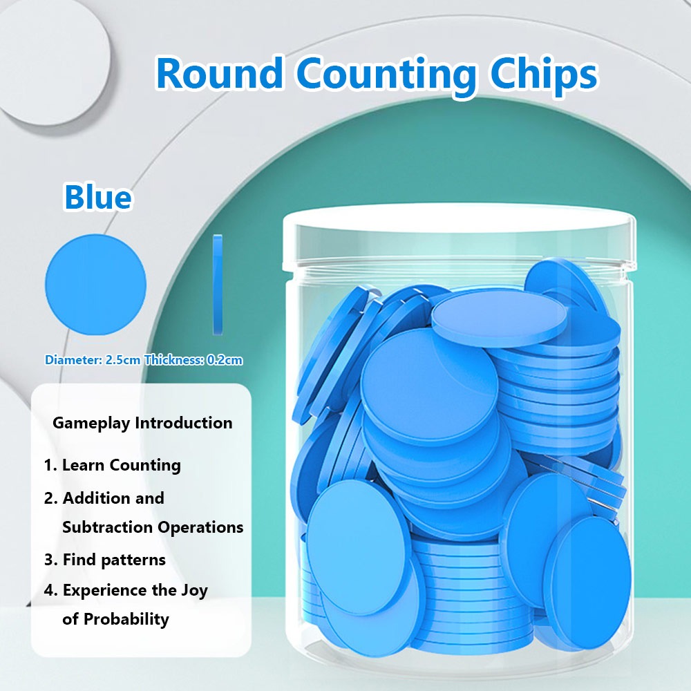 Board Game Impostor - 100 stuks Plastic Telchips Optellen Aftrekken