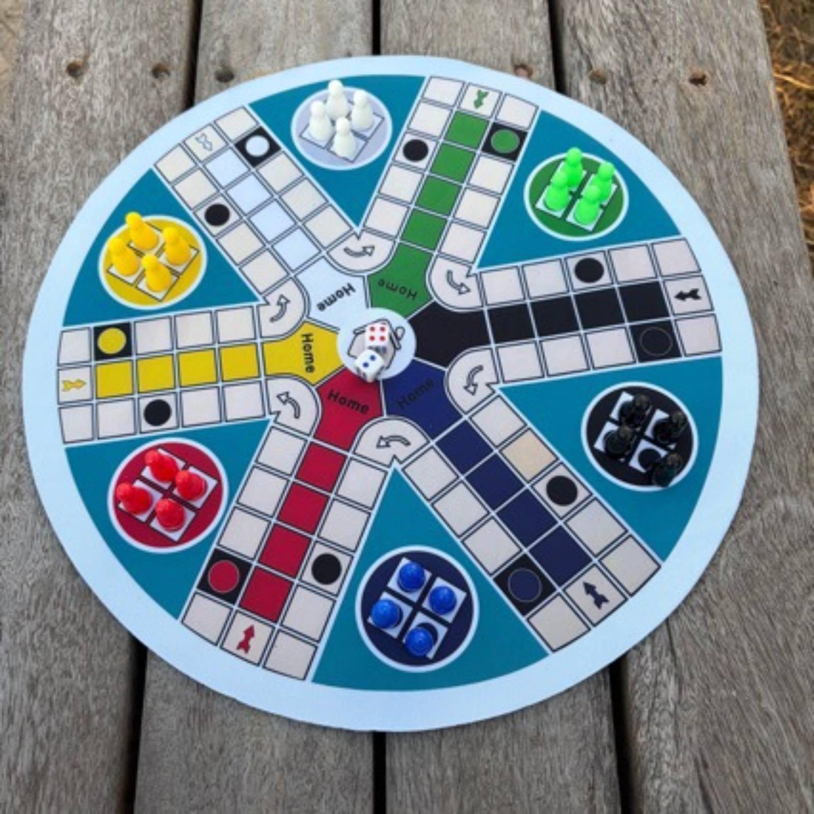 Board Game Ludo - Schaakspel Opvouwbare Ludo-speelmat voor zes spelers