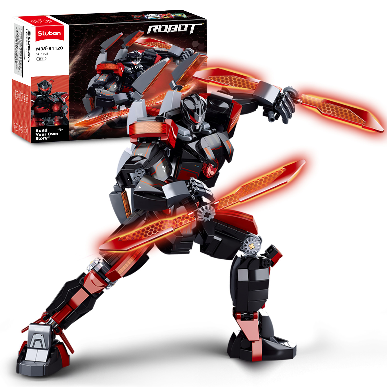 Board Game Unmatched - 585PCS Dark Wanderer Mecha Bouwstenen Robot