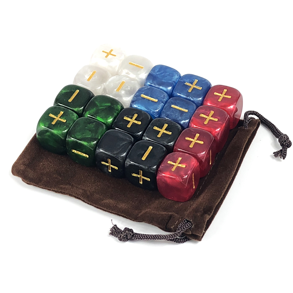 Board Game Arena - Fate dobbelstenen met tas 20 stuks