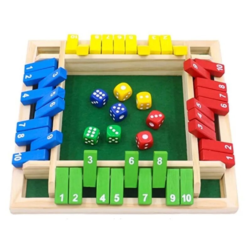 Board Game Organization - Houten dobbelstenen bordspel Sluit de doos