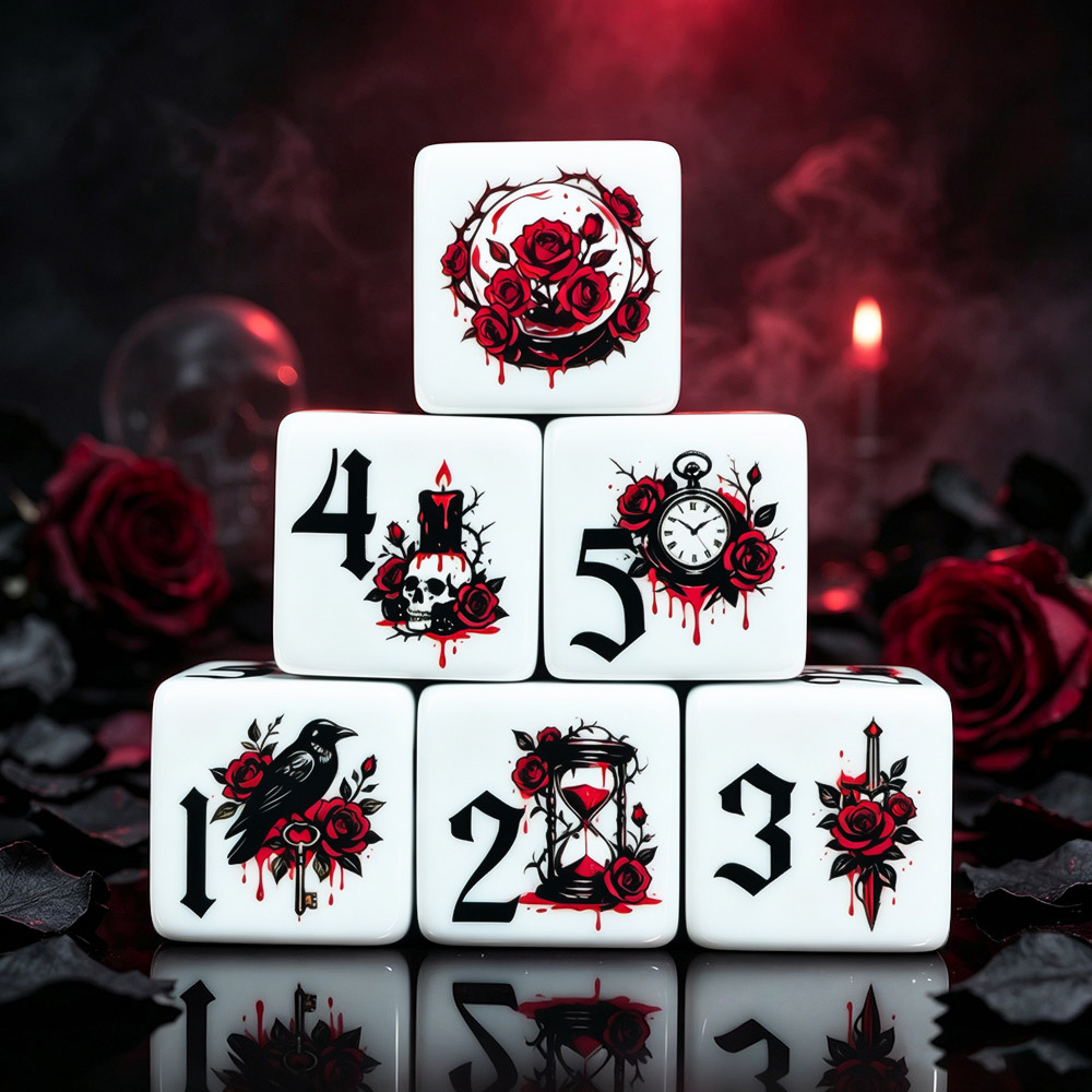 12 stuks Gothic Rose 16MM bedr - Board Game Arena recensie en prijs