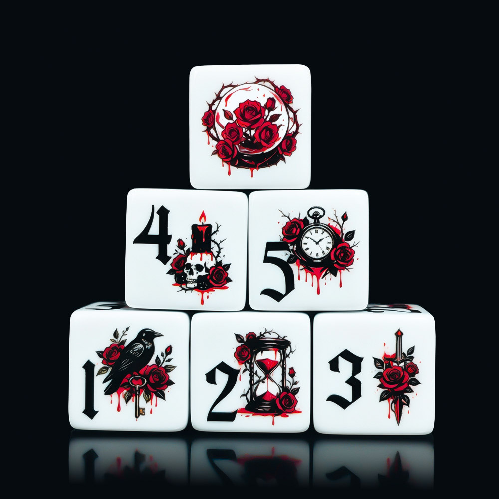 12 stuks Gothic Rose 16MM bedr - Board Game Arena recensie en prijs