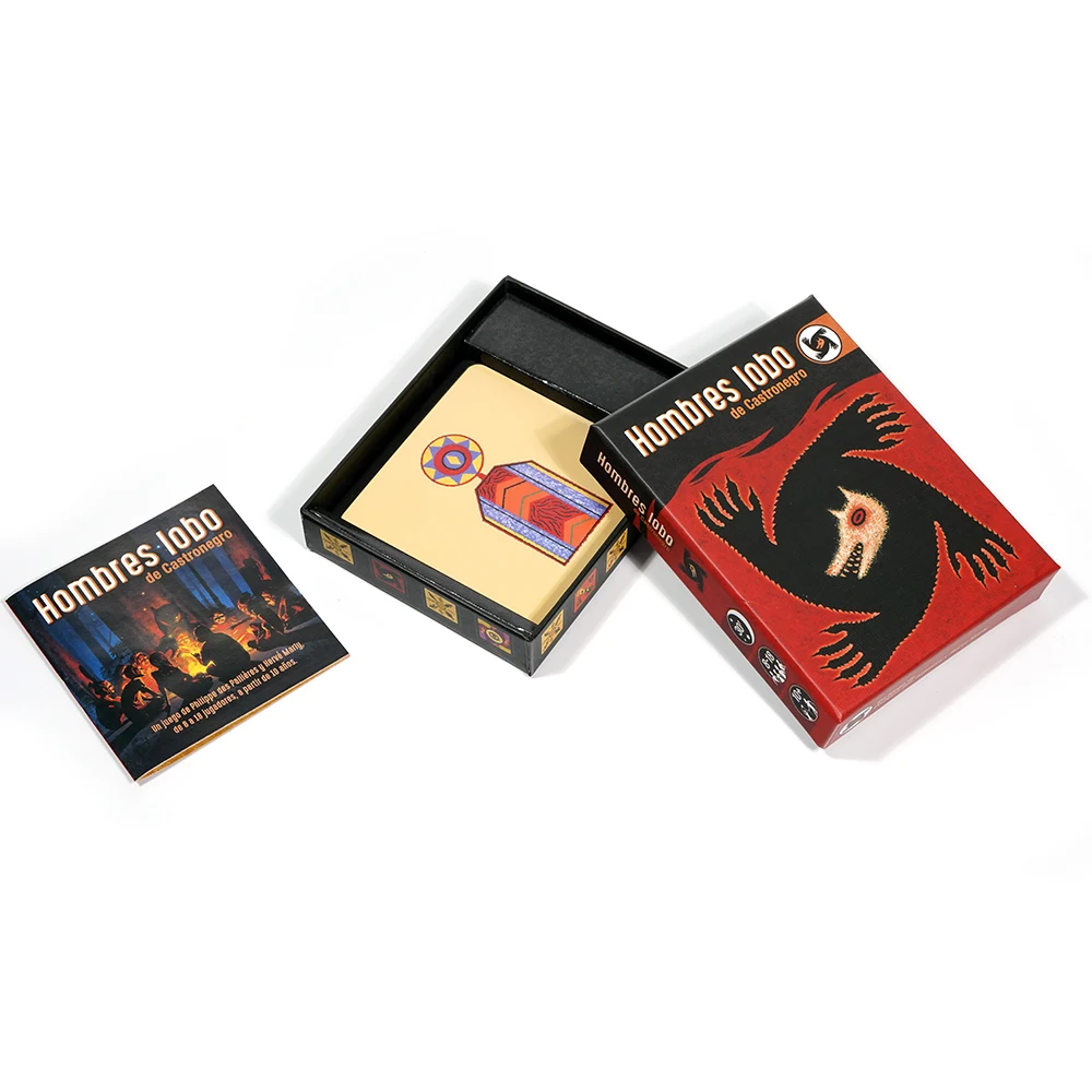 De weerwolfkaarten Een 24-tafe - Board Game Werewolf recensie en prijs
