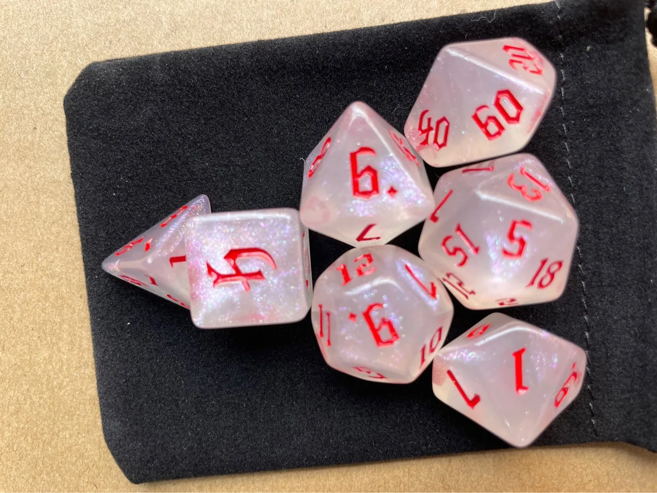 7-delige set nieuwe glitter go - Board Game Font recensie en prijs