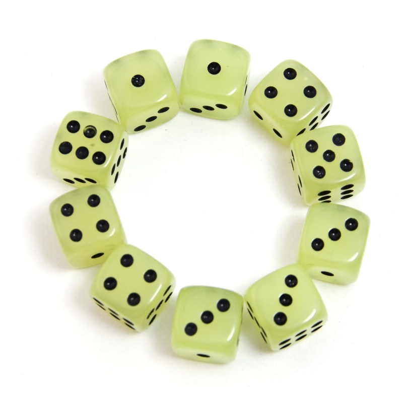 10-pack D6 6-gezichten dobbels - Board Game Yahtzee recensie en prijs