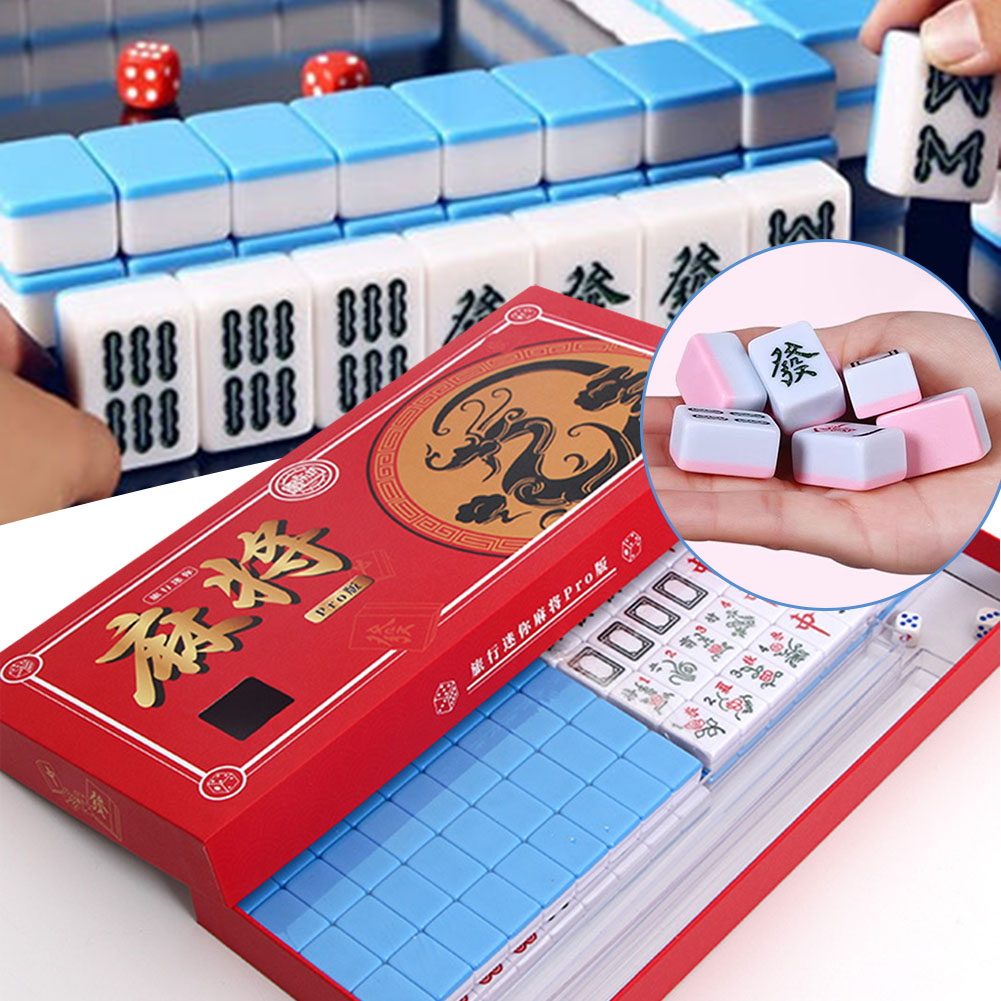Draagbare reismini-mahjong-set - Board Game Organization recensie en prijs