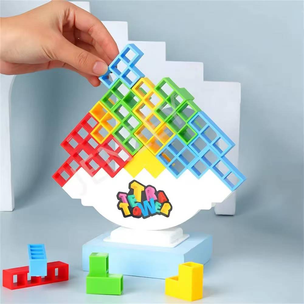 Tetris Tower Balancing Stapels - Board Game Saboteur recensie en prijs