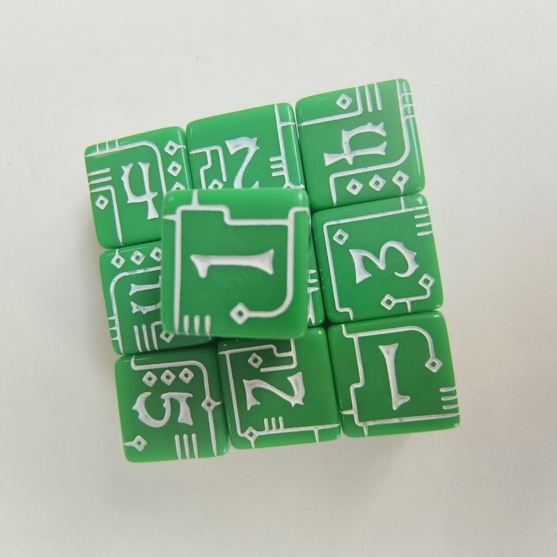 D6 Mechanische Stijl Polyhedra - Board Game Font recensie en prijs