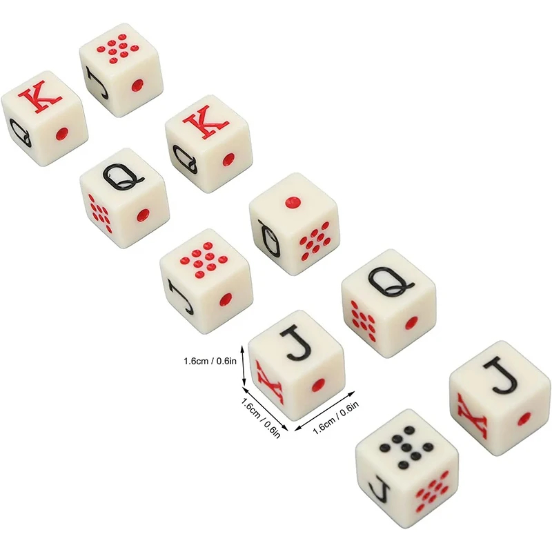 10 stks/set 16mm Poker Dobbels - Board Game Ludo recensie en prijs