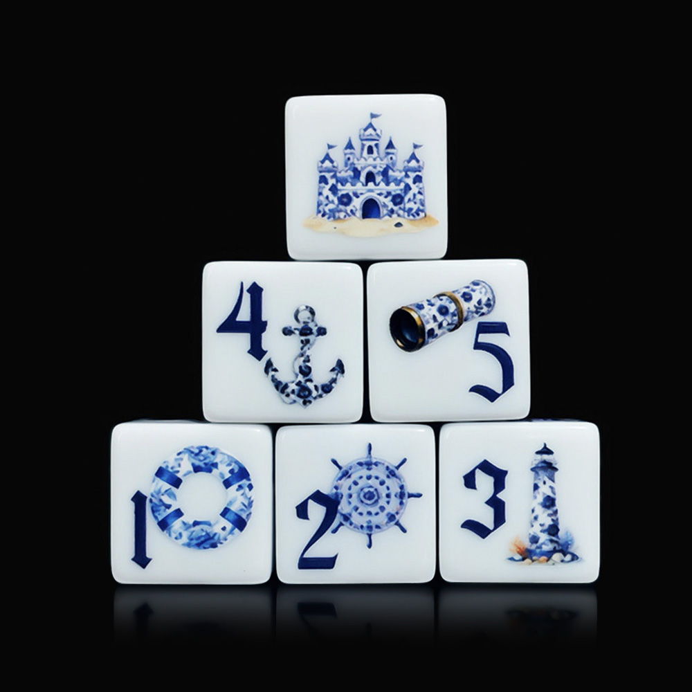 12 stuks blauwe nautische 16MM - Board Game Arena recensie en prijs